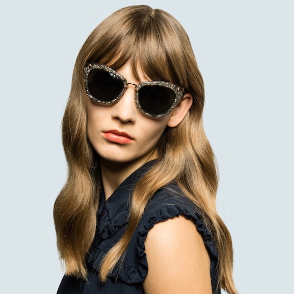 Miu Miu Noir Glitter Sunnies
